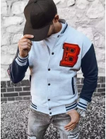 Pánská šedá mikina na zip FashionStreet BX5441