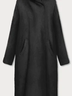 Dlouhý černý přehoz přes oblečení s kapucí (B6010-1)