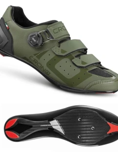 CRONO silniční obuv CR-3-22 zelená 43 kompozitová