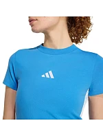 Adidas Essentials dámské tričko 3-Stripes Slim Baby světle modré KD2341 Adidas Essentials dámské tričko 3-Stripes Slim Baby světle modré KD2341