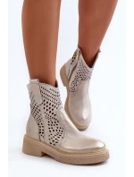 Dámské kůže Díra Botky kovbojka Zlaté Lewski 3305/2