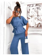 Světle modrý dámský letní dvoudílný komplet (82198) Světle modrý dámský letní dvoudílný komplet (82198)