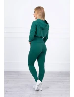 Široká žebrovaná sada zelená