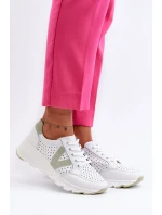 Dámské kožené lehké sportovní boty béžové Eleonori