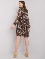 Šaty DHJ SK 3897.54P černá a béžová