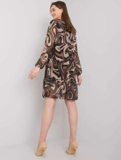 Šaty DHJ SK 3897.54P černá a béžová