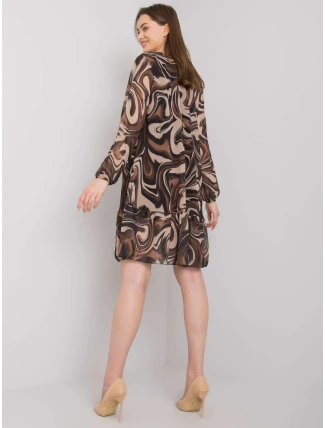 Šaty DHJ SK 3897.54P černá a béžová