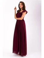 Dámské šaty EVA&LOLA s rukávkem dlouhé bordó - Bordó / S - EVA&LOLA Dámské šaty EVA&LOLA s rukávkem dlouhé bordó - Bordó / S - EVA&LOLA