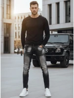 Pánské černé kalhoty FashionStreet UX3818