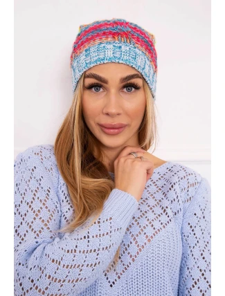 Fleecová čepice Klaudia K255 žlutá neon+modrá