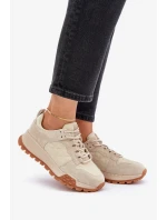 Dámské Kožené Tenisky Big Star OO274A315 Hi-Poly System Béžové Dámské Kožené Tenisky Big Star OO274A315 Hi-Poly System Béžové