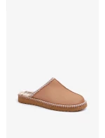 Domácí obuv Pantofle s výšivkou Dámské Inblu EY000028 Camel