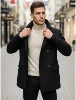 Pánský černý kabát FashionStreet CX0433