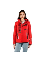 Geographical Norway Reine Red/Black LADY 007 Red (WU8187F/GNO-RED-BLACK)/WU8088 dámská softshellová bunda s kapucí