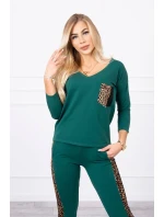Sada s leopardím potiskem zelená Sada s leopardím potiskem zelená