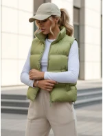 Dámská prošívaná vesta WILLOW pistáciová FashionStreet TY3797