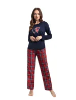 Pyžamo Luna 657 long/r Flanel M-2XL dámské