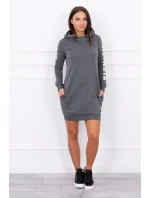 Off White šaty graphite melange Off White šaty graphite melange