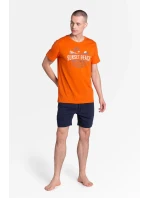 Led pyžamo 38867-22X Oranžová a tmavě modrá - Henderson Led pyžamo 38867-22X Oranžová a tmavě modrá - Henderson