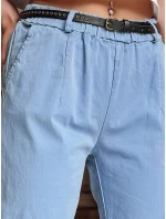 Dámské kalhoty chinos s páskem RELCIX modré FashionStreet UY2586