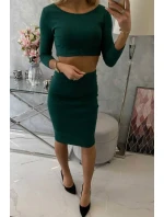 Souprava halenky a sukně zelená Souprava halenky a sukně zelená