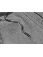 Tmavě šedý dámský komplet - krátká mikina a kalhoty (YP-1107)