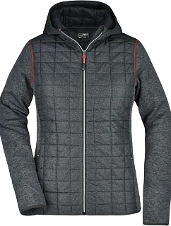 Daiber JN 771 Dámská pletená hybridní bunda 02.0771 grey melange/anthracite melange