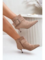 Dámské Boty Na Podpatku S Dekorativní Sponou Béžové Nirilis Dámské Boty Na Podpatku S Dekorativní Sponou Béžové Nirilis