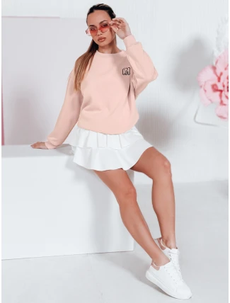 Dámská oversize mikina s výšivkou SOFTSLON růžová FashionStreet BY1432