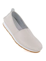 Dámská kožená nazouvací obuv béžová S.Barski LR61-7051