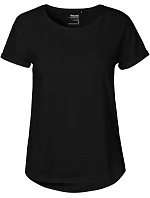 Neutral O 80012 Dámské bio tričko s ohrnutými rukávy 77.8012 black Neutral O 80012 Dámské bio tričko s ohrnutými rukávy 77.8012 black