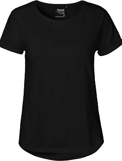 Neutral O 80012 Dámské bio tričko s ohrnutými rukávy 77.8012 black