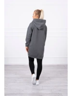 Mikina s kapucí a nášivkami grafitová Mikina s kapucí a nášivkami grafitová