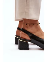 Kožené sandály s ozdobou Laura Messi 2719 Black