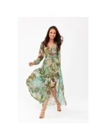 Denní šaty SUK0419 modro-zelené - Roco Fashion Denní šaty SUK0419 modro-zelené - Roco Fashion