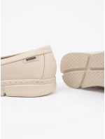 Stylové  mokasíny hnědé dámské bez podpatku