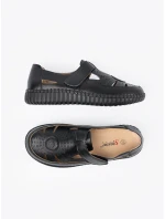 Výborné dámské  polobotky černé na plochém podpatku