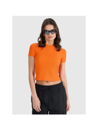 Dámské tričko z vaflového úpletu 4F 4FRSS25TTSHF2749-70S