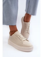 Lehké dámské tenisky Big Star NN274321 Memory Foam System Beige