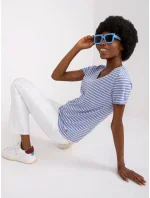 Tričko D16054M02431A bílé a modré