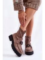 Dámské semišové kozačky La.Fi 250042B-SU Béžove