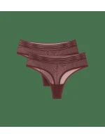 Tempting Sheer Highwaist String 2P - BROWN - TRIUMPH BROWN - TRIUMPH
