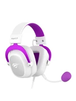 Herní sluchátka Havit H2002d bílá/fialová