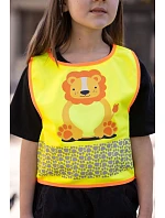 Korntex FUN Dětská bezpečnostní vesta 76.FUNY hi vis yellow/lion Korntex FUN Dětská bezpečnostní vesta 76.FUNY hi vis yellow/lion