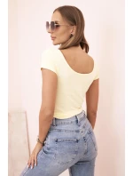 Dámská klasická bavlněná blůza s krátkým rukávem modrá