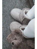 Dětské Teplé Sněhule Semišové Světle béžové Gooby