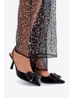 Textilní Lodičky S Mašlí Černé Selatea Textilní Lodičky S Mašlí Černé Selatea