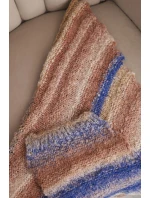 Dámský šátek z měkké a teplé vlny v barevných pruzích KN19 tmavě pudrově růžový Dámský šátek z měkké a teplé vlny v barevných pruzích KN19 tmavě pudrově růžový