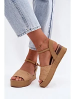 Dámské sandály na platformě Wrangler 20261076.38F tmavě béžové Dámské sandály na platformě Wrangler 20261076.38F tmavě béžové