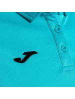 Dámské triko Joma Hobby Women Polo Shirt S/S Fluor Turquoise